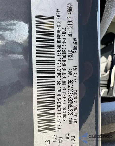 2019 Ram Promaster 2500 2500 High z USA, uszkodzony, nr VIN 3C6TRVDGXKE517136